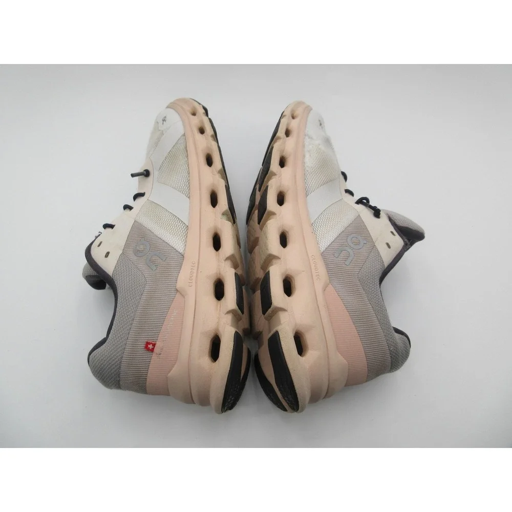 On CloudRunning Shoes Womens Size 8 Beige Gray CloudTec Sneakers 46.98078